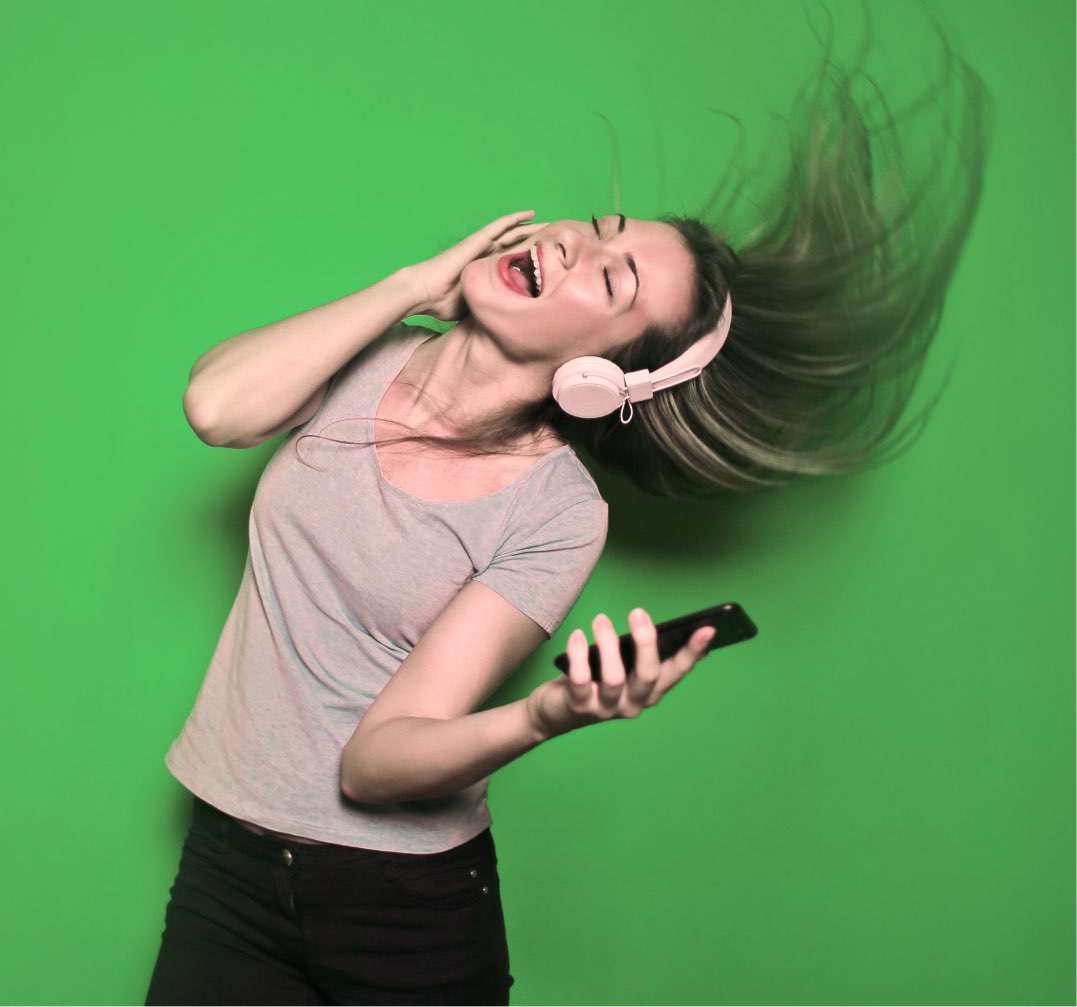 girl listening to music