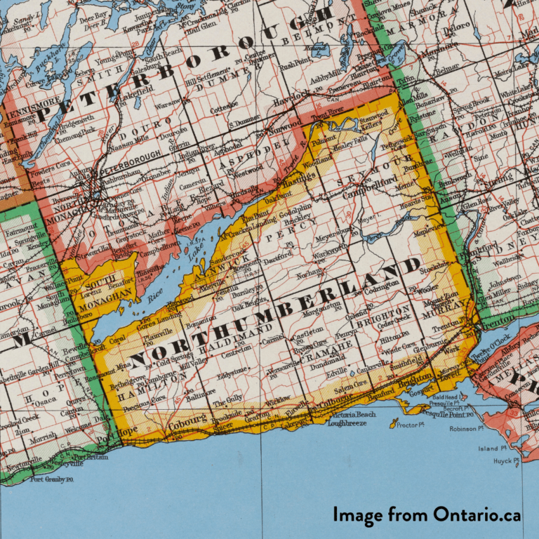 Map of Northumberland County
