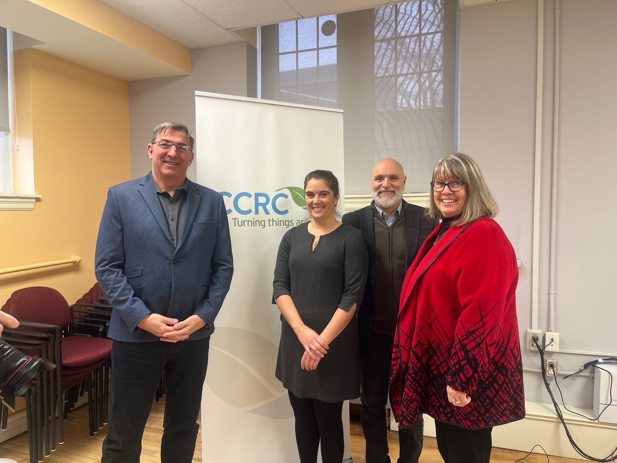 CCRC welcomed MPP Dave Smith, Trillium Volunteer Paul Rosebush, CCRC Board Chair Tanys Howell and CCRC Executive Director Kirsten Armbrust